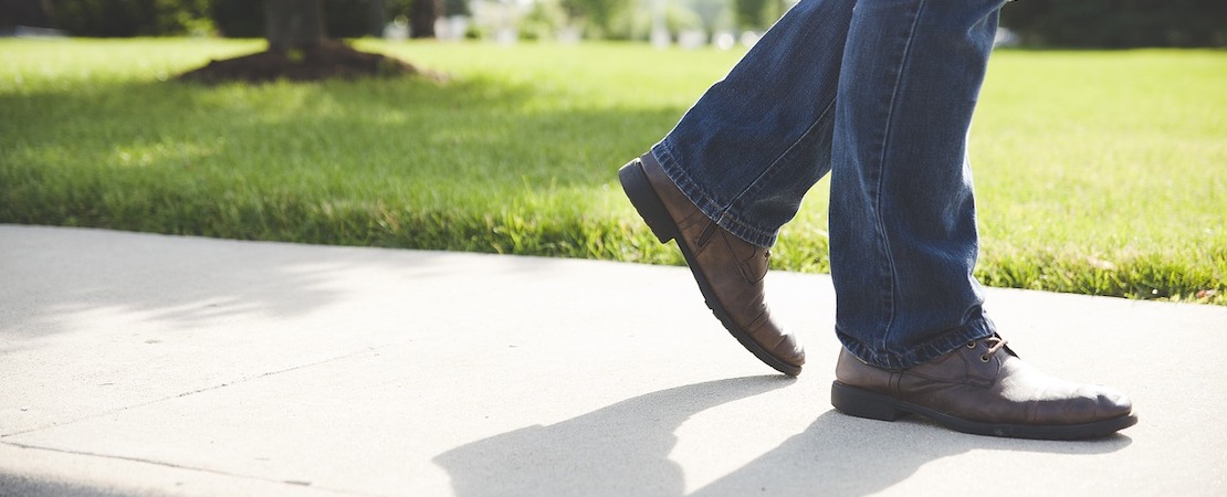 Man walking outdoors